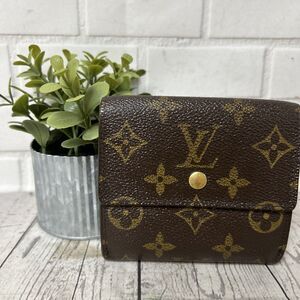Louis Vuitton Portefeuille Elise Trifold Monogram Compact Wallet Made In France